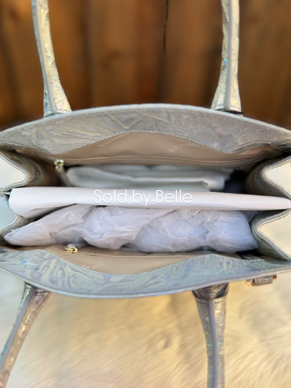 NWT Brahmin Rosetta Silver Serenade Ady Wallet SET - Picture 5 of 5